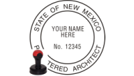 NMARCH-H - NEW MEXICO ARCHITECTURAL SEAL <BR> HANDLE STYLE STAMP <BR> 1 3/4" ROUND 