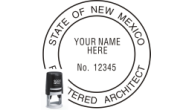 NMARCH-SI - NEW MEXICO ARCHITECTURAL SEAL <BR> SELF INKING STAMP <BR> 1 3/4" ROUND
