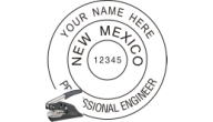 NMENG-E - NEW MEXICO ENGINEER SEAL <BR> EMBOSSER SEAL <BR> 1 1/2" ROUND
