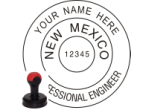 NMENG-H - NEW MEXICO ENGINEER SEAL <BR> HANDLE STYLE STAMP <BR> 1 1/2" ROUND