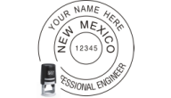 NMENG-SI - NEW MEXICO ENGINEER SEAL <BR> SELF INKING STAMP <BR> 1 1/2" ROUND