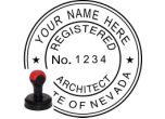 NVARC-H - NEVADA ARCHITECTURAL SEAL<BR>HANDLE STYLE STAMP
