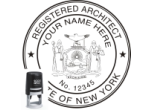 NYARCH-SI - NEW YORK ARCHITECTURAL SEAL <BR> SELF INKING STAMP <BR> 1 3/4" ROUND
