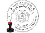 NYENG-H - NEW YORK ENGINEER SEAL <BR> HANDLE STYLE STAMP <BR> 1 3/4" ROUND
