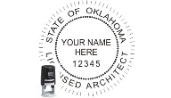 OKARCH-SI - OKLAHOMA ARCHITECTURAL SEAL <BR> SELF INKING STAMP <BR> 2" ROUND