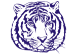 S1L2 - TIGER LASERCUT<BR>APPROX. 3 1/4" x 3 1/4"<BR>CUSTOMIZE YOUR COLORS