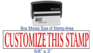 Quality Self Inking Stamp with 7/8" x 2 3/8" custom design plate.  
Shiny Brand is our signature product line.  We also carry Cosco 2000 Plus, Trodat, Ideal and Millennium devices.  
This stamp size includes
Shiny S-844 (S844)
Cosco 2000 Plus P-40 (P4