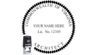 VAARCH-SI - VIRGINIA ARCHITECTURAL SEAL <BR> SELF INKING STAMP <BR> 2" ROUND