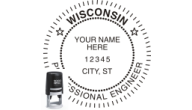 WIENG-SI - WISCONSIN ENGINEER SEAL <BR> SELF INKING STAMP 