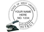 WVARCH-E - WEST VIRGINIA ARCHITECTURAL  SEAL <BR> EMBOSSER SEAL