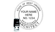 WVARCH-SI - WEST VIRGINIA ARCHITECTURAL SEAL <BR> SELF INKING STAMP