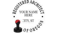 ORARC-H - OREGON ARCHITECTURAL SEAL<BR>HANDLE STYLE STAMP