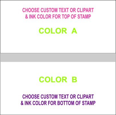 829 SHINY SELF INKING STAMP PLASTIC 2 COLOR