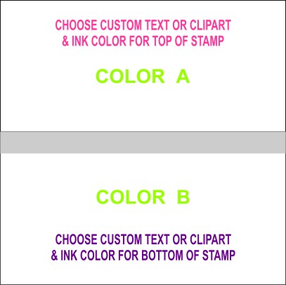 829 SHINY SELF INKING STAMP PLASTIC 2 COLOR