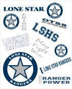 SCRAPBOOK PAPER CRAFT STICKERS TEXAS LONE STAR RANGERS FRISCO TEXAS