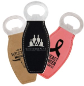 LEATHERETTE BOTTLE OPENER<BR>AVAILABLE IN 9 COLORS