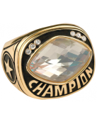 CHR32CLR<BR>CHAMPIONSHIP RING<BR>CLEAR GLASS GEM