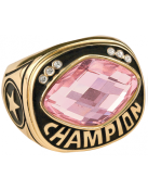 CHR32PK<BR>CHAMPIONSHIP RING<BR>PINK GLASS GEM