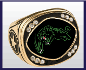 CHAMPIONSHIP CLASS RING WITH PAW INSERT