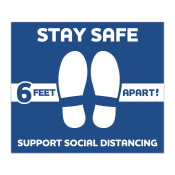 SOCIAL DISTANCE 6 FEET STORE FLOOR DECAL