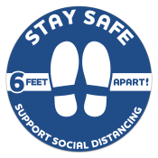 SOCIAL DISTANCE 6 FEET STORE FLOOR DECAL