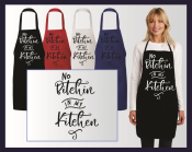 APRON 7.5 OX   55/45 COTTON/POLY  AVAILABLE IN RED BLACK BLUE WHITE
FOOD AND BEVERAGE BAR B QUE 
LONG IMPRINT VINYL