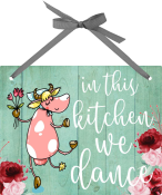 8" x 10" x 1/4" Hardboard Wall Decor with Ribbon for hanging.   High quality full color print with vibrant colors.  Panel is scratch resistant and washable.