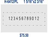 Item# H6412/PL<br>Heavy Duty Self Inking<br>12 Band Numberer<BR>5/32" Height<br>1 5/16" x 2 3/16" Plate