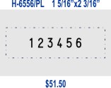Item# H-6556/PL<br>Heavy Duty Self Inking<br>6 Band Numberer 3/16" Height<br>1 5/16" x 2 3/16" Plate