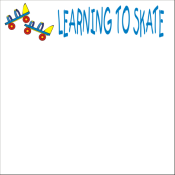 12" x 12" SCRAPBOOK PAPER<BR>LEARNING TO SKATE