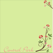 12" x 12" SCRAPBOOK PAPER<BR>CENTRAL PARK<BR> RIGHT SIDE OF A TWO PAGE SPREAD