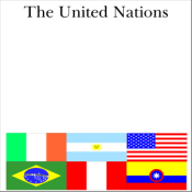12" x 12" SCRAPBOOK PAPER<BR>THE UNITED NATIONS <BR> LEFT SIDE OF A TWO PAGE SPREAD