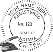 INDIANA ARCHITECTURAL  SEAL<BR>EMBOSSER SEAL 