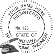 INDIANA ENGINEER SEAL<BR>EMBOSSER SEAL 