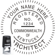 KENTUCKY ARCHITECTURAL SEAL<BR>SELF INKING STAMP <br> 1 9/16" ROUND