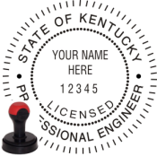 KENTUCKY ENGINEER SEAL<BR>HANDLE STYLE STAMP 