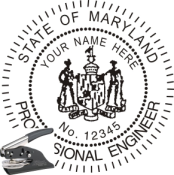 MARYLAND ENGINEER SEAL<BR>EMBOSSER SEAL 