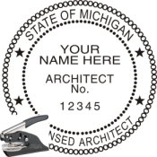 MICHIGAN ARCHITECTURAL  SEAL<BR>EMBOSSER SEAL