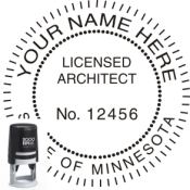 MINNESOTA ARCHITECTURAL SEAL<BR>SELF INKING STAMP 