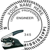 MISSISSIPPI ENGINEER SEAL<BR>EMBOSSER SEAL