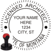 MONTANA ARCHITECTURAL SEAL <BR> HANDLE STYLE STAMP 