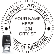 MONTANA ARCHITECTURAL SEAL <BR> SELF INKING STAMP 