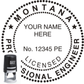 MONTANA ENGINEER SEAL <BR> SELF INKING STAMP 