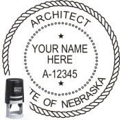 NEBRASKA ARCHITECTURAL SEAL <BR> SELF INKING STAMP 