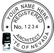 NEVADA ARCHITECTURAL SEAL<BR>SELF INKING STYLE STAMP