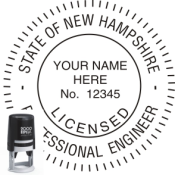NEW HAMPSHIRE ENGINEER SEAL <BR> SELF INKING STAMP <BR> 1 9/16" ROUND