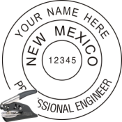 NEW MEXICO ENGINEER SEAL <BR> EMBOSSER SEAL <BR> 1 1/2" ROUND