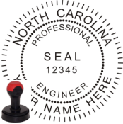 NORTH CAROLINA ENGINEER SEAL <BR> HANDLE STYLE STAMP 