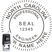 NORTH CAROLINA ENGINEER SEAL <BR> SELF INKING STAMP 