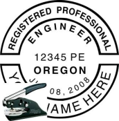 OREGON ENGINEER SEAL<BR>EMBOSSER SEAL